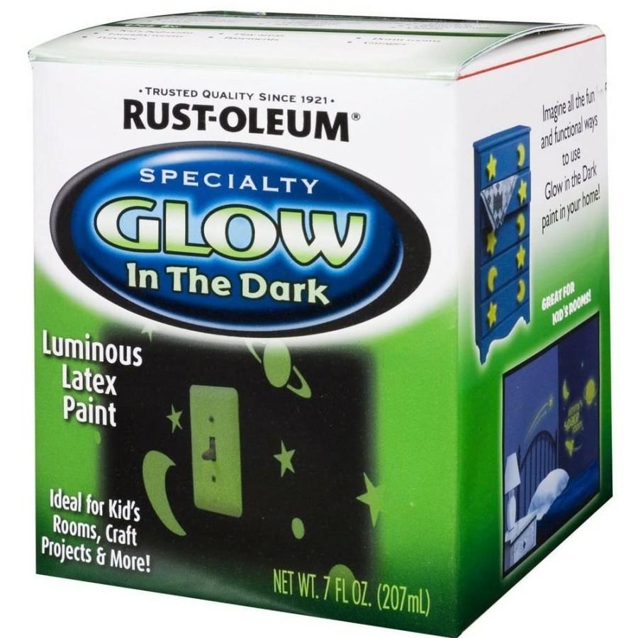 Paints & Stains * | Rust-Oleum Specialty Glow In The Dark Latex Paint, 214945, 7 Oz