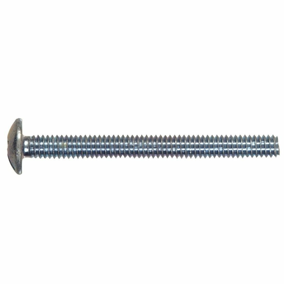 Hardware * | Hillman Zinc Truss Head Slotted Machine Screws, 6-Pack, 9010, #8-32 X 1/2 In