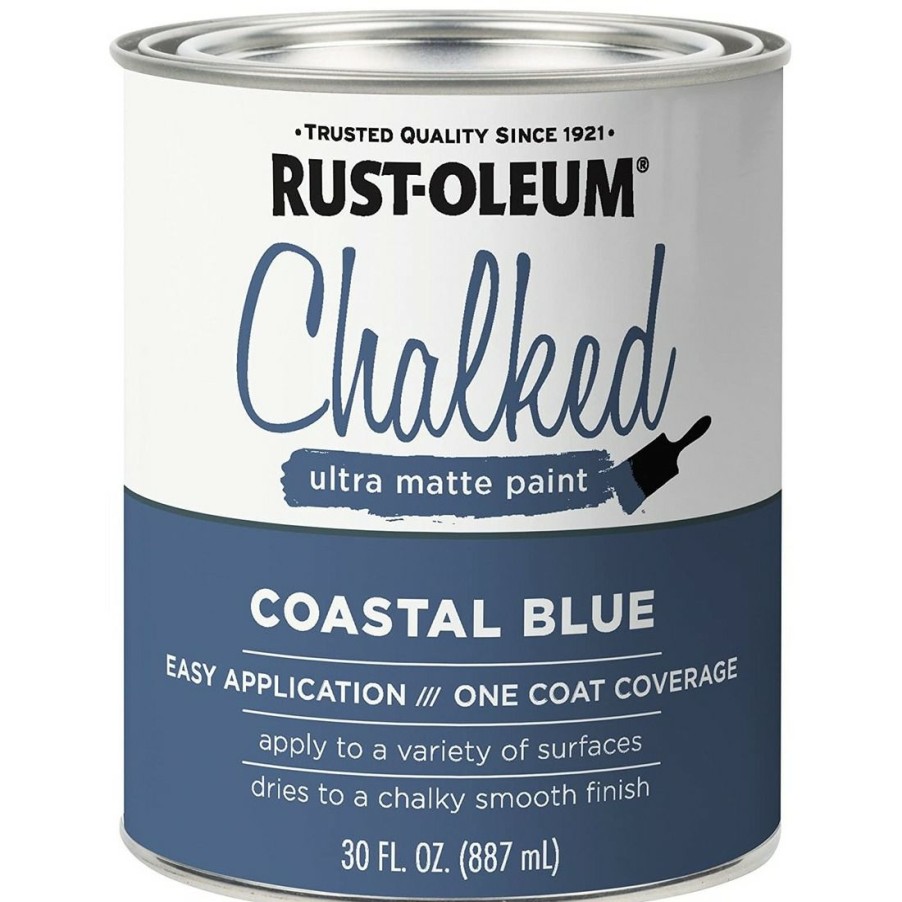 Paints & Stains * | Rust-Oleum Chalked Ultra Matte Paint, 329207, Coastal Blue, 30 Oz