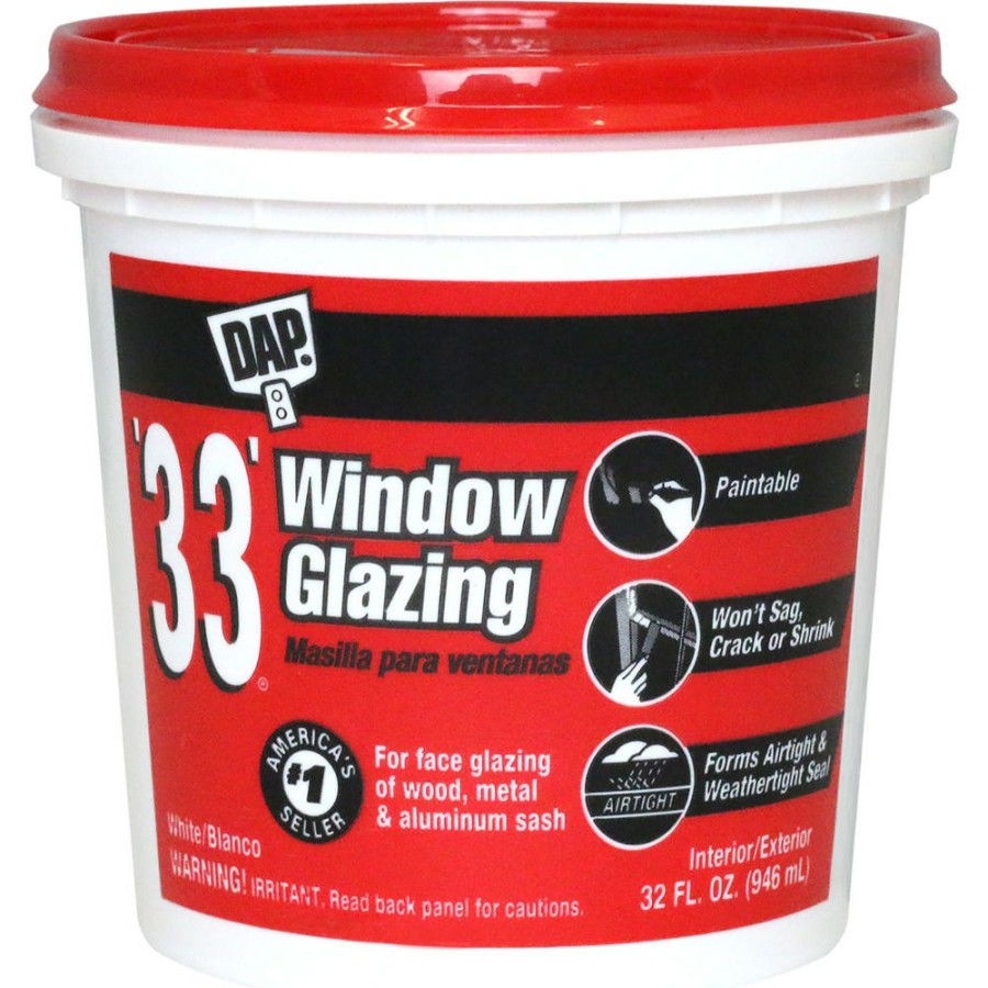 Plumbing * | Dap '33' Window Glazing, 7079812122, White, 32 Oz