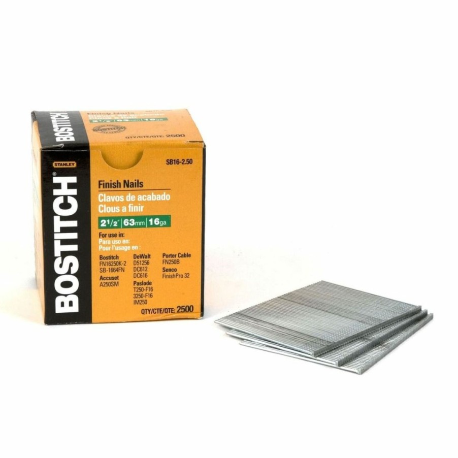 Hardware * | Bostitch Finish Nail, 16-Gauge, 2-1/2 In, Sb16-2.50