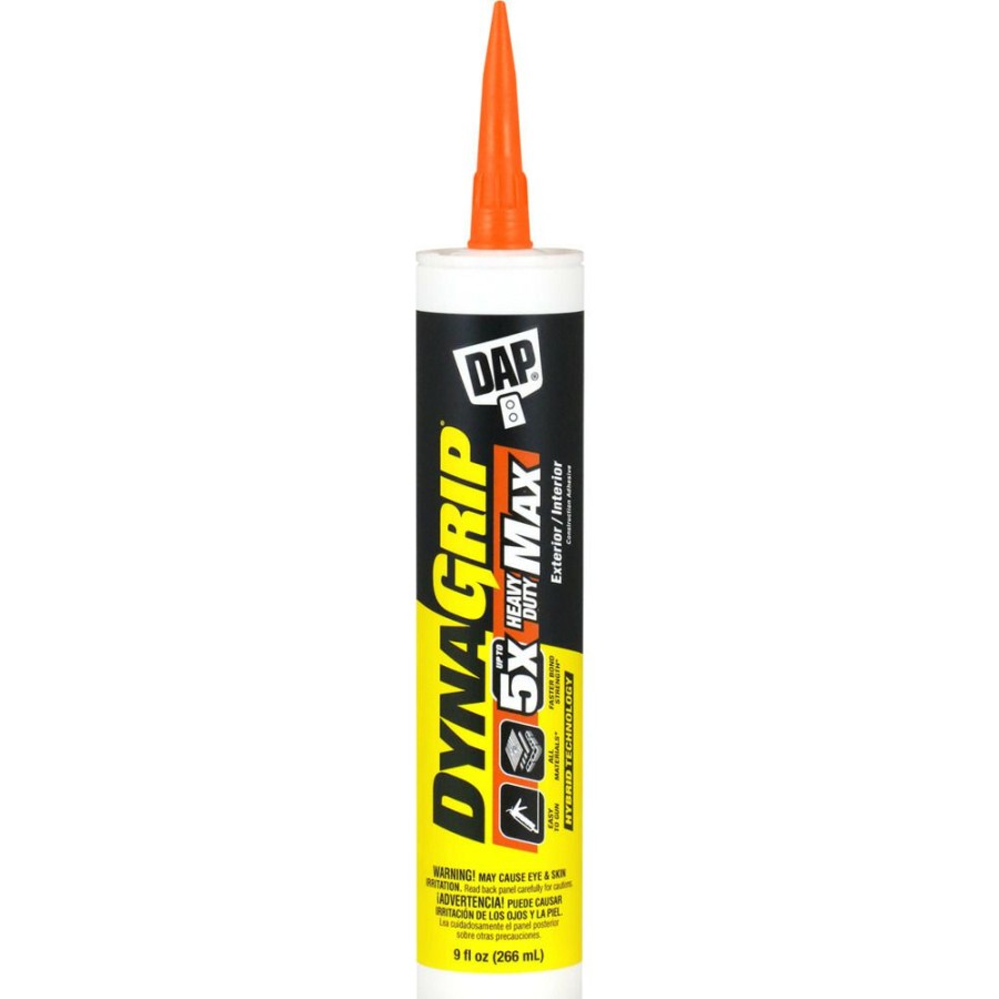 Tape & Adhesive * | Dap Dynagrip Heavy Duty Max Construction Adhesive, 7079827511, White, 9 Oz