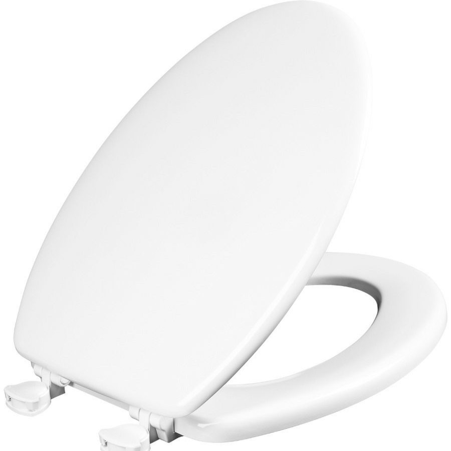 Plumbing * | Mayfair By Bemis Elongated Enameled Wood Toilet Seat In White With Easy Clean Hinge, 144Ec-000/14, White