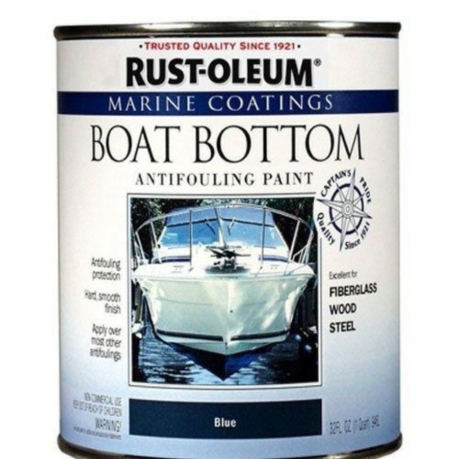 Paints & Stains * | Rust-Oleum Marine Coatings Boat Bottom Antifouling Paint, 207013, Blue, 1 Quart