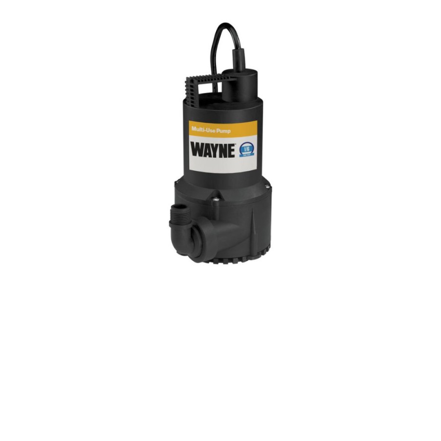 Plumbing * | Wayne Thermoplastic Housing, 1/6 Hp Oil-Free Utility Pump, Rup160