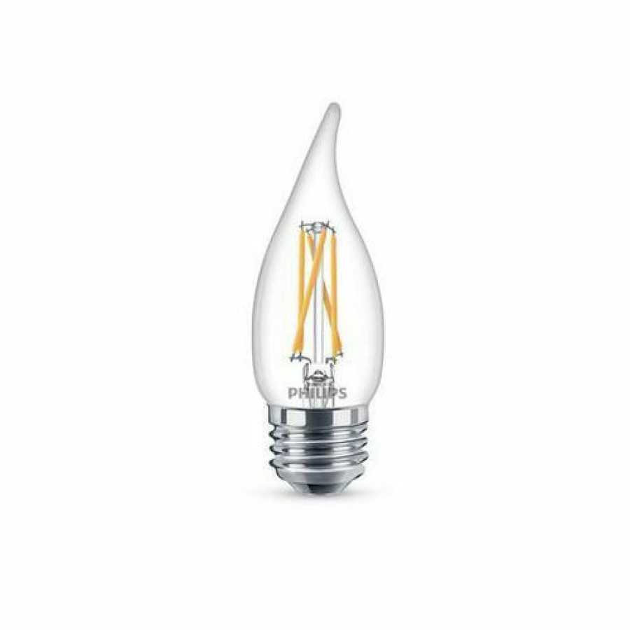 Paints & Stains * | Philips Led Candle Bulb, Dimmable, 3.3 Watt (40 Watt Equivalent), Soft White, 300 Lumens, 3-Pack, 540765