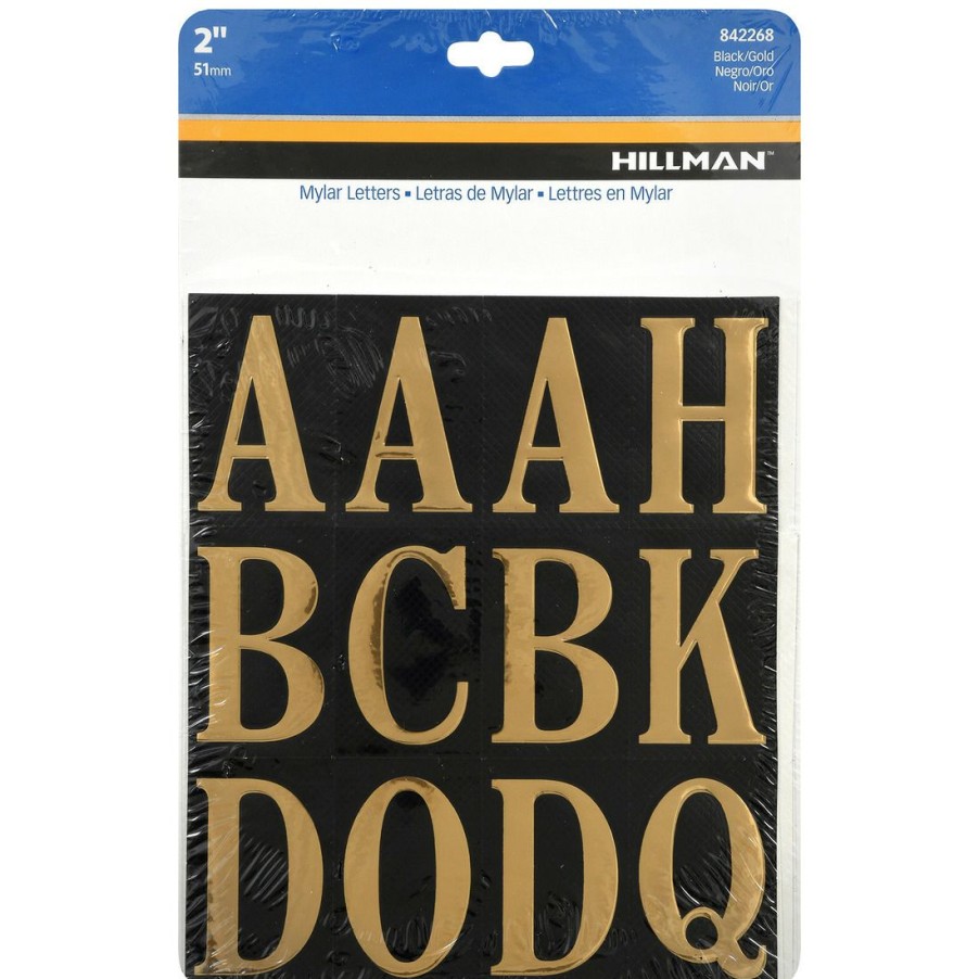 Hardware * | Hillman Square Cut Self Adhesive Letters, 842268, 2 In