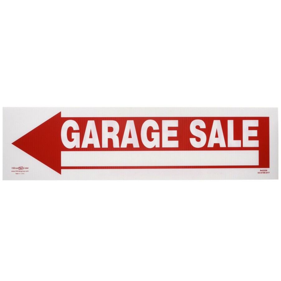 Hardware * | Hillman Arrow Garage Sale Sign, 842228, 6 In X 24 In