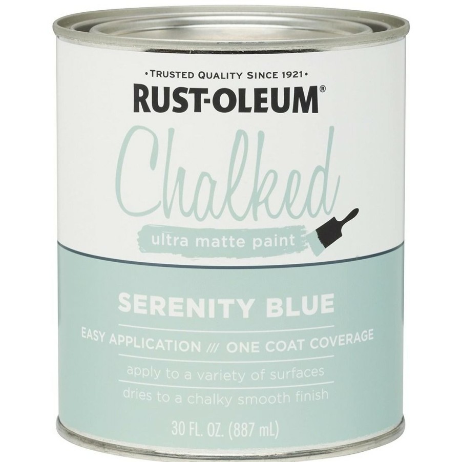 Paints & Stains * | Rust-Oleum Chalked Ultra Matte Paint, 285139, Serenity Blue, 30 Oz