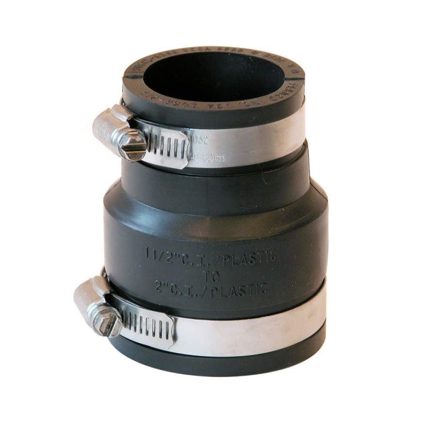 Plumbing * | Fernco 1-1/2 In Ci/Pl To 2 In Ci/Pl Flexible Pvc Coupling, P1056-215