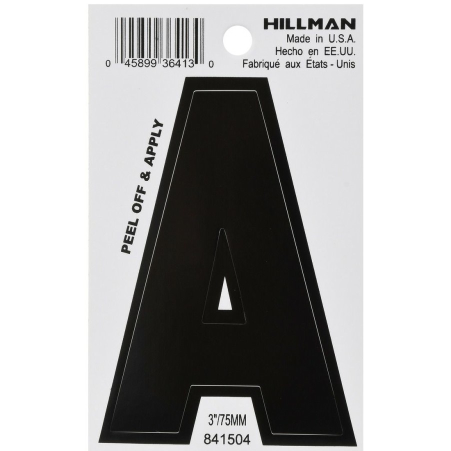 Hardware * | Hillman Die-Cut Adhesive Letters, 841504, 3 In