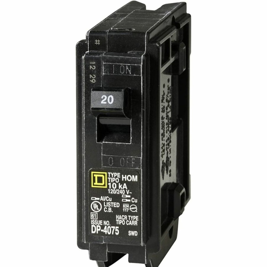 Paints & Stains * | Square D Homeline Circuit Breaker Single-Pole, 20A, 120 / 240 V, 10 Ka, Hom120Cp