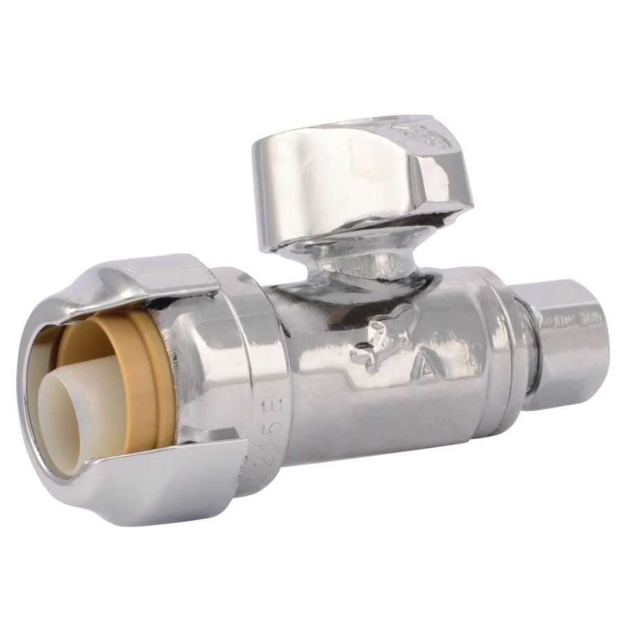 Plumbing * | Sharkbite Shut Off Water Valve, 1/2 In X 1/4 In, Straight, 23337-0000Lf