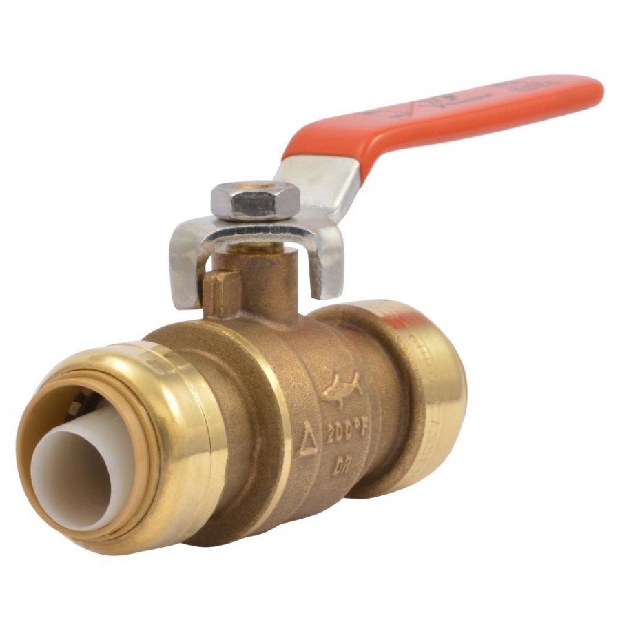 Plumbing * | Sharkbite Brass Push-To-Connect Ball Valve, 3/4 In, 22185-0000Lfa