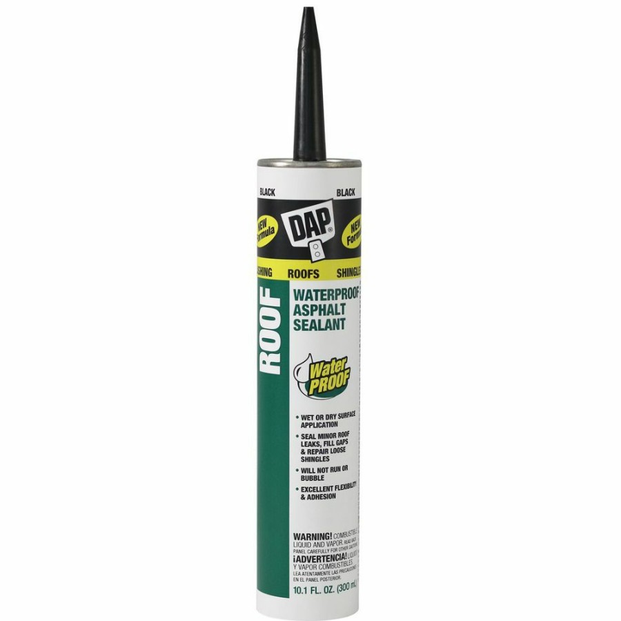 Tape & Adhesive * | Dap Roof Waterproof Asphalt Filler & Sealant, 7079818268, Black, 10.1 Oz