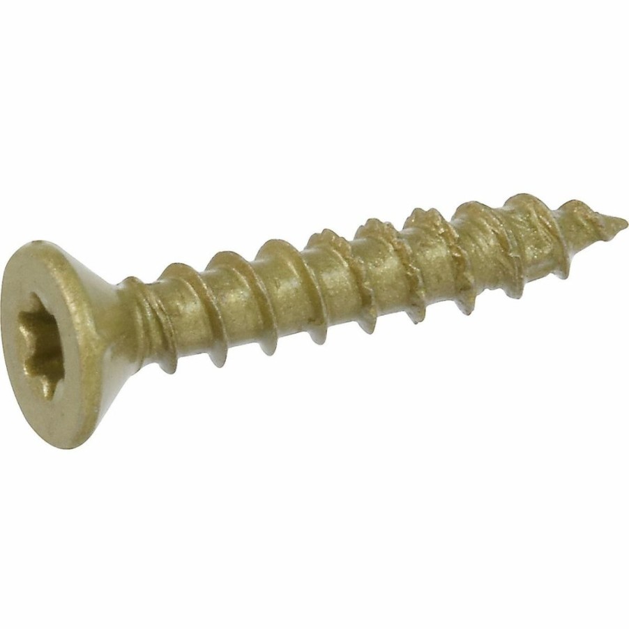 Hardware * | Power Pro Star Drive Flat Head Multi-Material Exterior Screw, Bronze, 35-Pack, 116786, #8 X 1 In