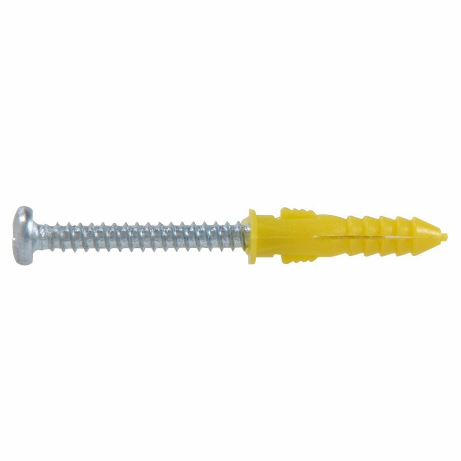 Hardware * | Hillman #4-6-8 Xl-Pak Ribbed Plastic Anchor W/ Screw, 41820, 1 In