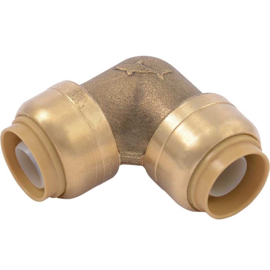 Plumbing * | Sharkbite Push-To-Connect Brass 90-Degree Elbow, 1/2 In X 1/2 In, U248Lfa