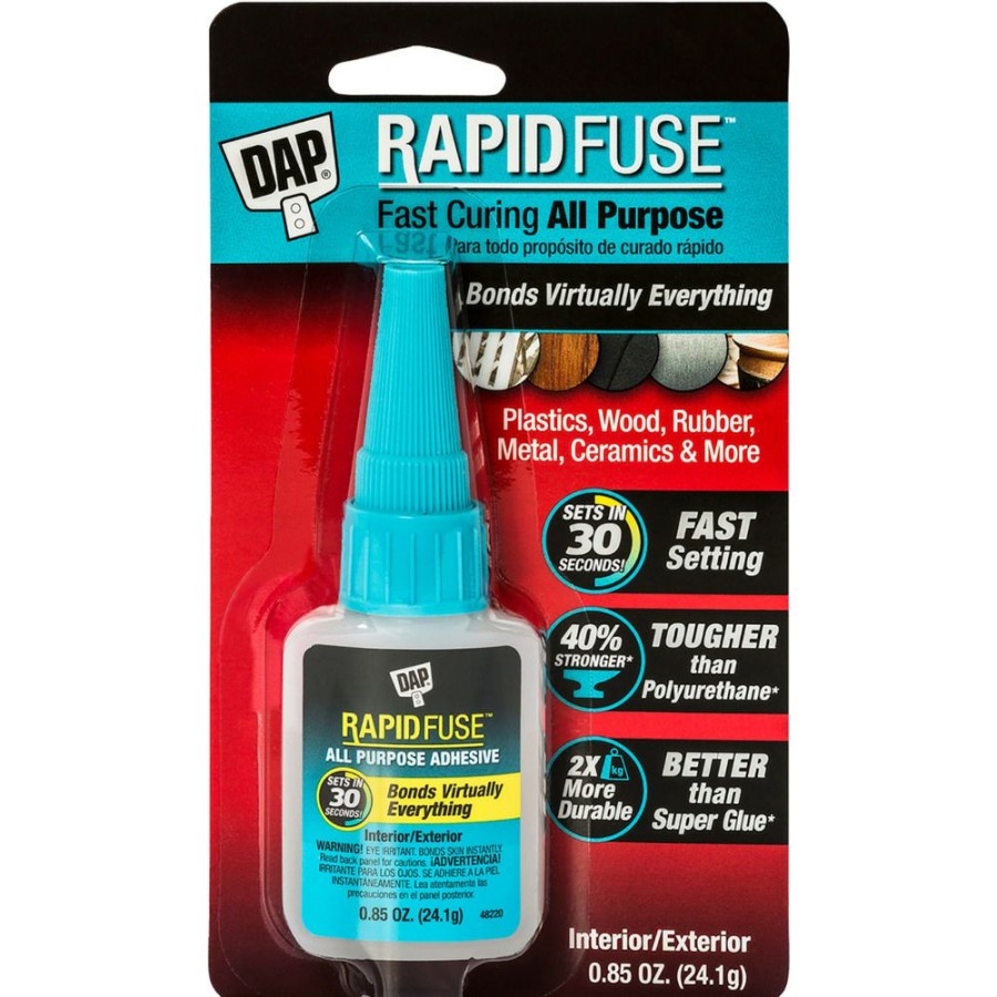 Tape & Adhesive * | Dap Rapidfuse All Purpose Adhesive, 7079800155, Clear, 0.85 Oz