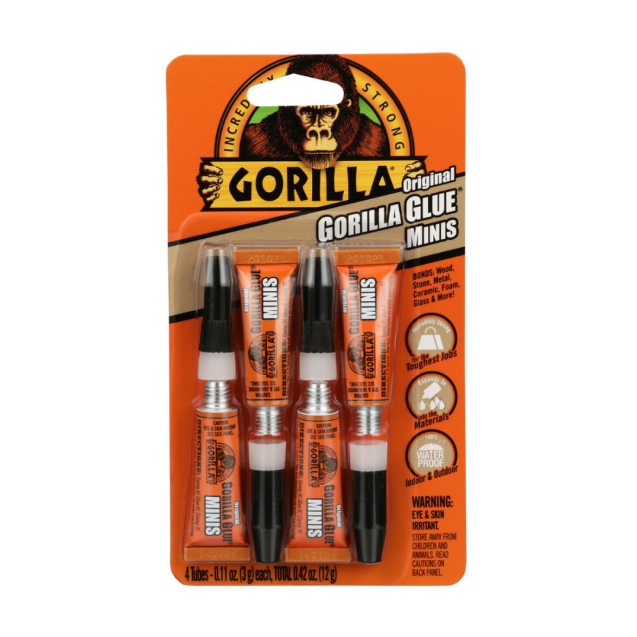 Tape & Adhesive * | Gorilla Glue Minis, 4-Pack, 5000503, Brown, 3 G