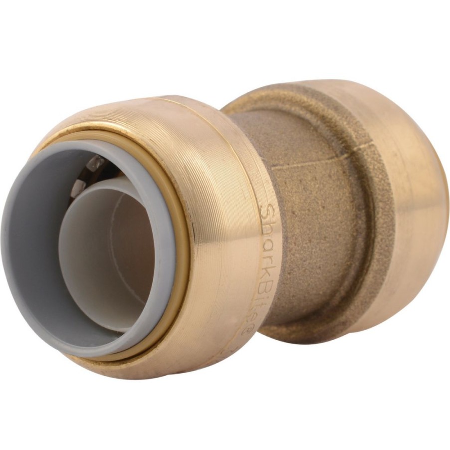 Plumbing * | Sharkbite Push-To-Connect Brass Polybutylene Conversion Coupling Fitting, 3/4 In, U4016Lfa