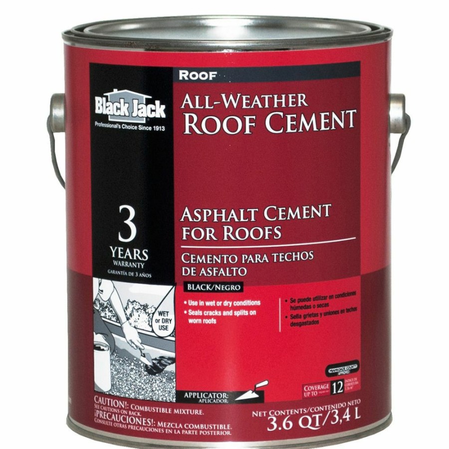 Tape & Adhesive * | Black Jack All-Weather Roof Cement, 6230-9-34, 3.6 Quart