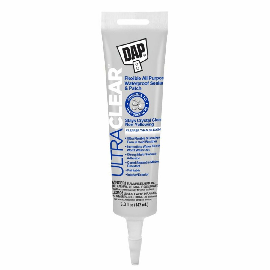 Tape & Adhesive * | Dap Ultra Clear All Purpose Sealant, 7079818387, Crystal Clear, 5 Oz