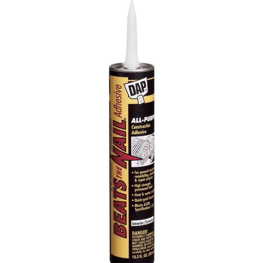 Tape & Adhesive * | Dap Beats The Nail All-Purpose Construction Adhesive, 7079825082, Gray, 10.3 Oz