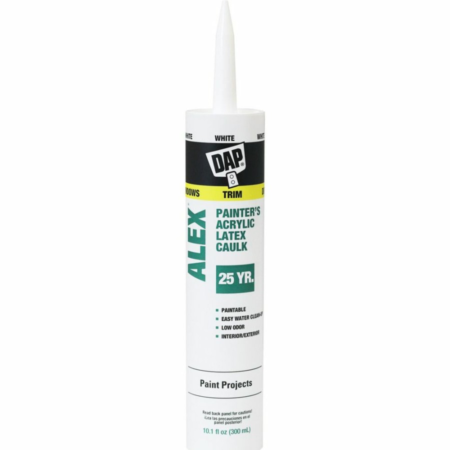 Tape & Adhesive * | Dap Alex Painter'S Acrylic Latex Caulk, 7079818618, White, 10.1 Oz