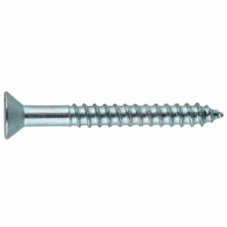 Hardware * | Hillman Zinc Flat Head Phillips Wood Screws, 4-Pack, 5849, #14 X 1-1/2 In