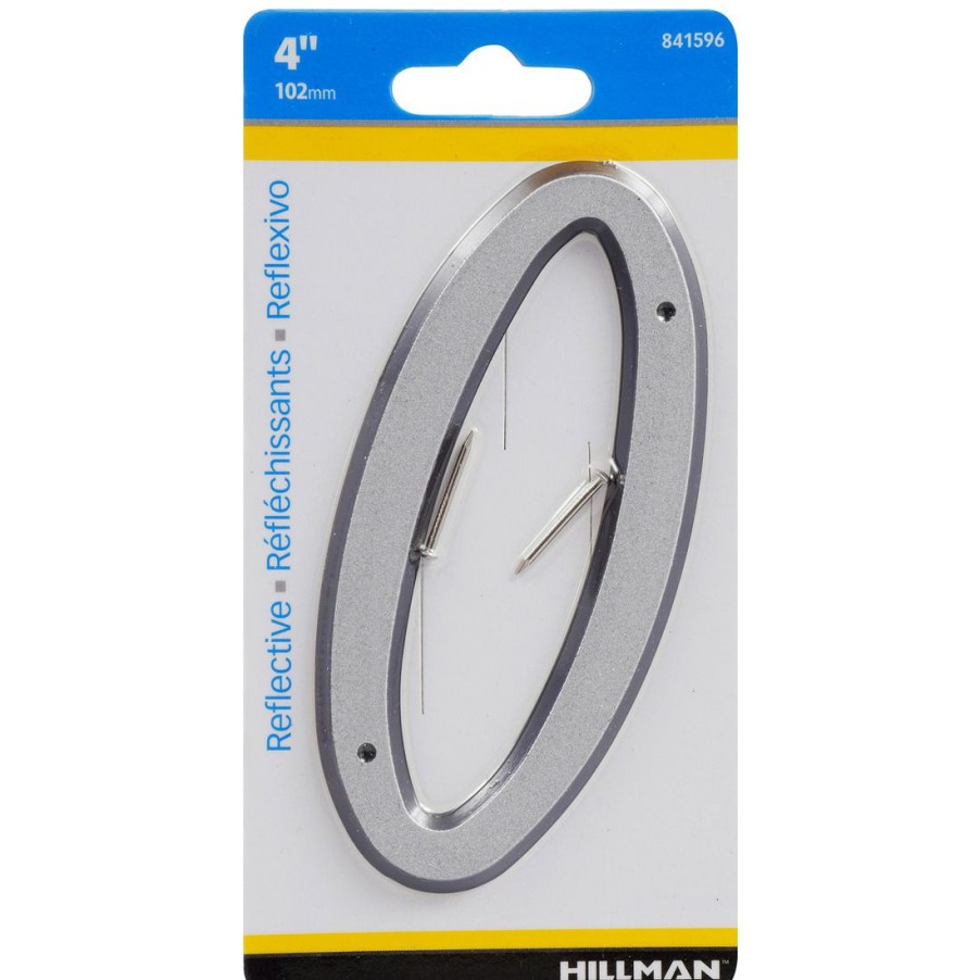 Hardware * | Hillman Nail-On Reflective Plastic House Number, 841596, 4 In