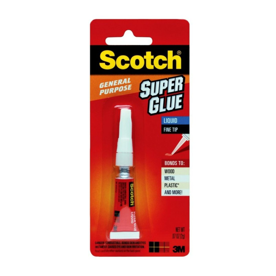 Tape & Adhesive * | Scotch Super Glue Liquid, Ad118D, .07 Oz