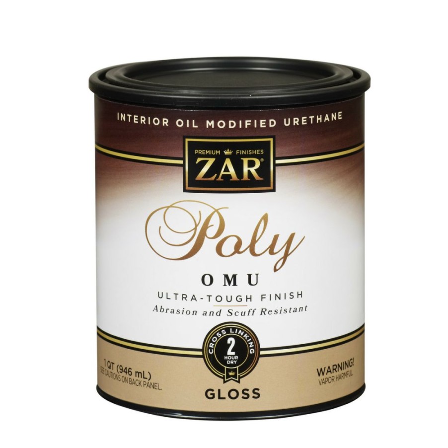 Paints & Stains * | Zar Interior Oil Modified Urethane Poly Omu, Gloss, 36012, 1 Quart