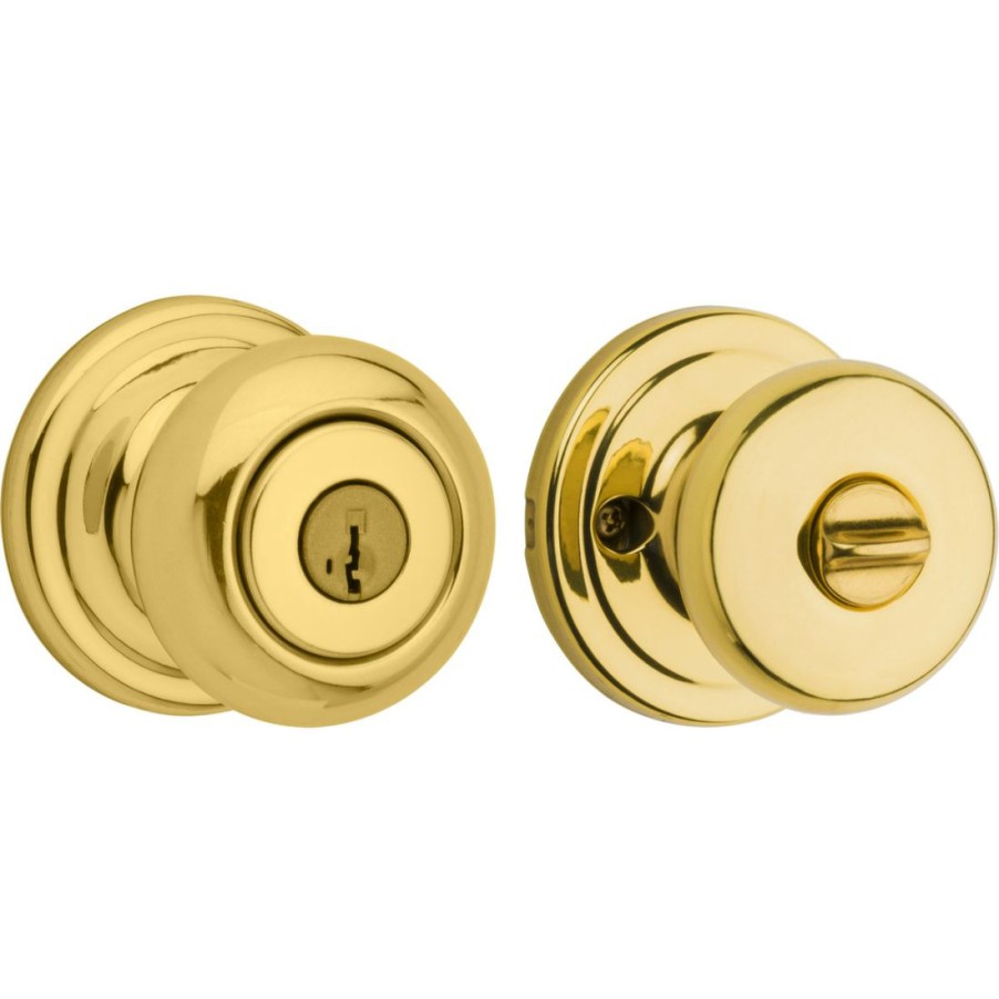 Hardware * | Kwikset Tylo Keyed Entry Knob, 94002-828, Polished Brass