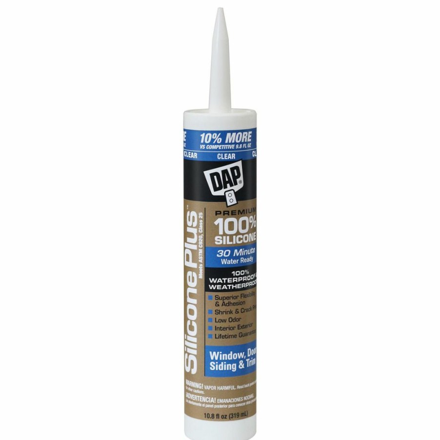 Tape & Adhesive * | Dap Silicone Plus Window, Door & Siding Sealant, 7079808771, Clear, 10.8 Oz