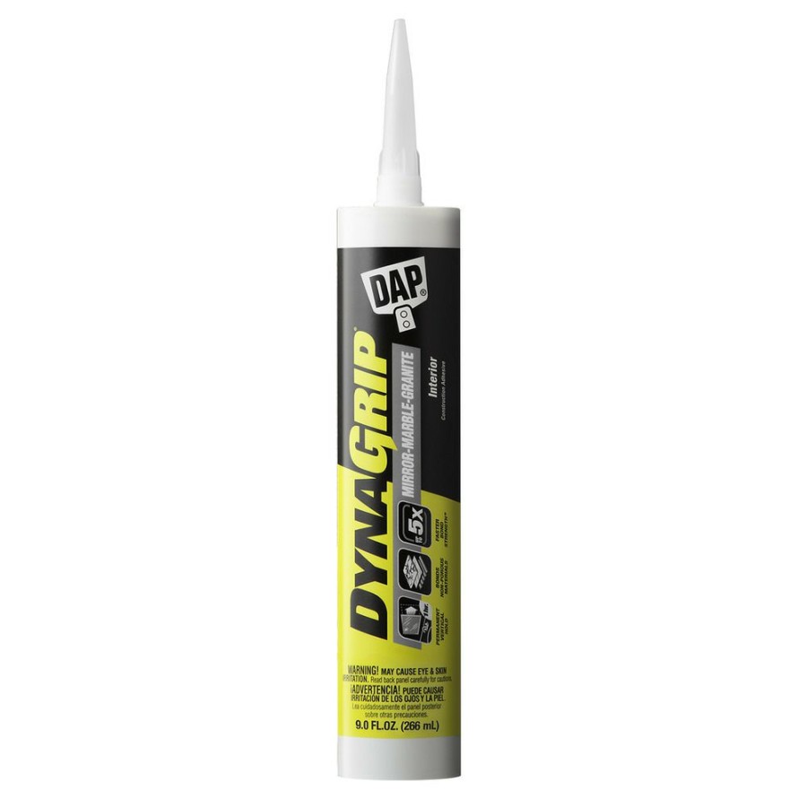 Tape & Adhesive * | Dap Dynagrip Mirror, Marble & Granite Construction Adhesive, 7079827522, White, 9 Oz