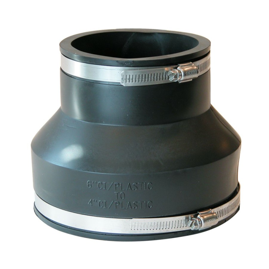 Plumbing * | Fernco 6 In Ci/Pl To 4 In Ci/Pl Flexible Pvc Coupling, P1056-64