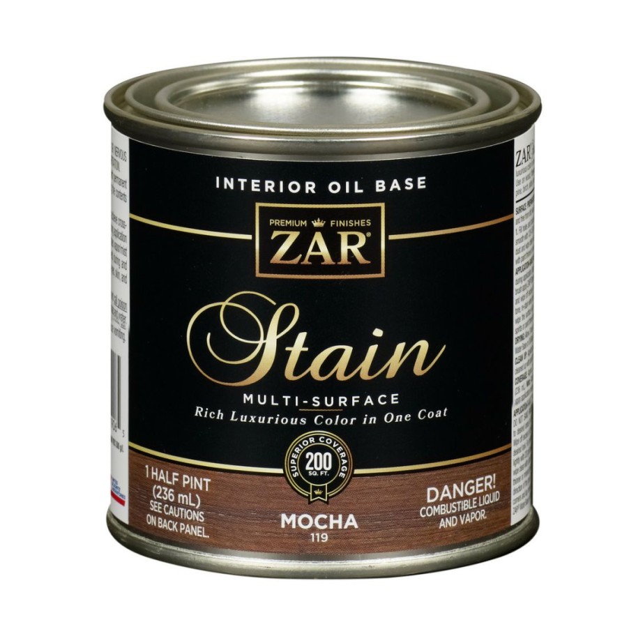 Paints & Stains * | Zar Interior Oil Base Stain, 11906, Mocha, 1/2 Pint