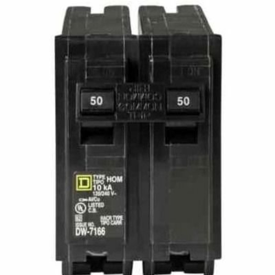 Paints & Stains * | Square D Homeline Circuit Breaker 2-Pole, 50A, 120 / 240 V, 10 Ka, Hom250Cp