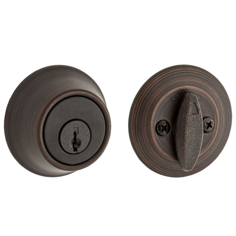 Hardware * | Kwikset 980 Single Cylinder Deadbolt With Smartkey, 99800-122, Venetian Bronze