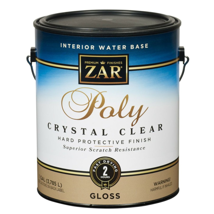 Paints & Stains * | Zar Interior Water Base Polyurethane Crystal Clear, Gloss, 32413, 1 Gallon