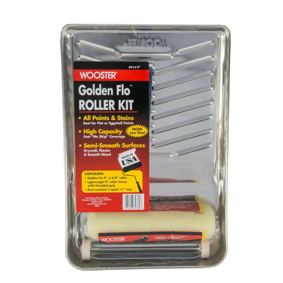 Paints & Stains * | Wooster Golden Flo 3/8 Inch Roller Kit, R914-9