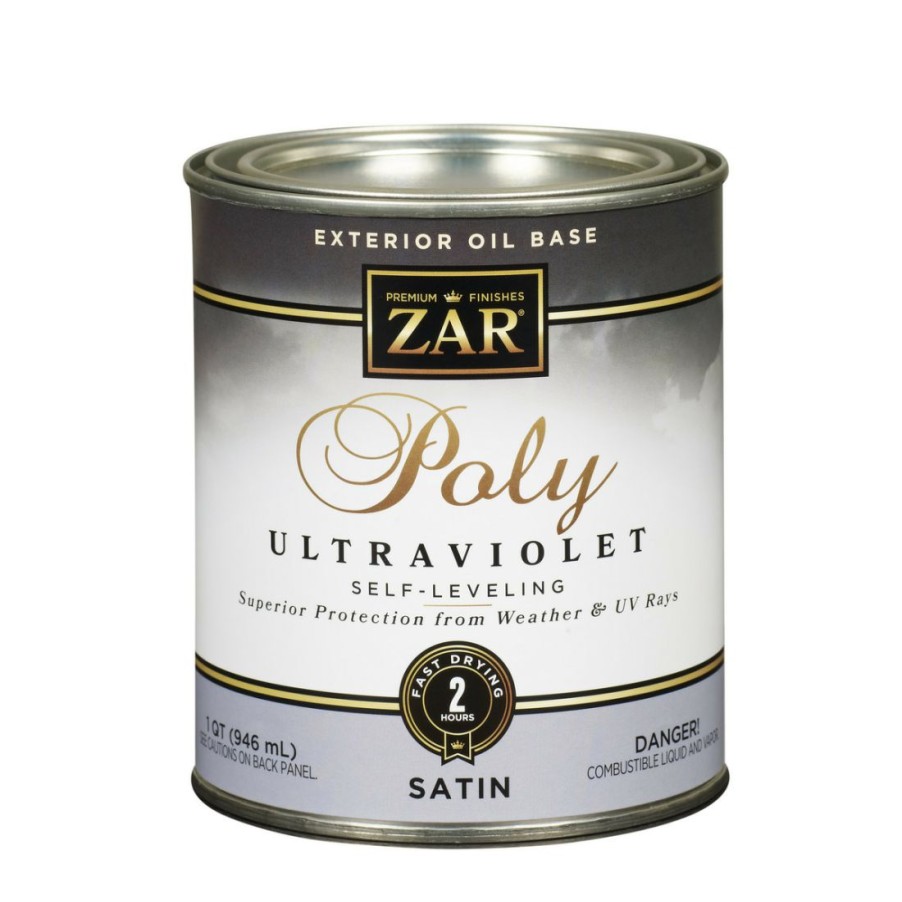 Paints & Stains * | Zar Exterior Water Base Poly High Performance, Satin, 34112, 1 Quart