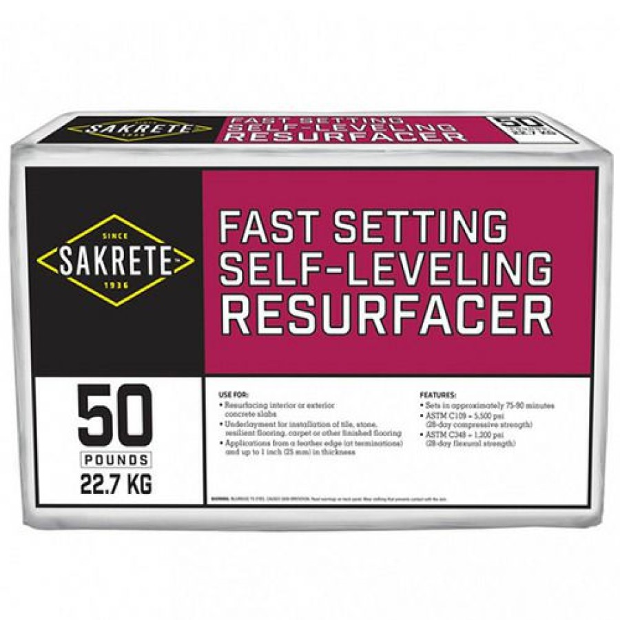 Hardware * | Sakrete Fast Setting Self-Leveling Resurfacer, 120423, 50 Lb