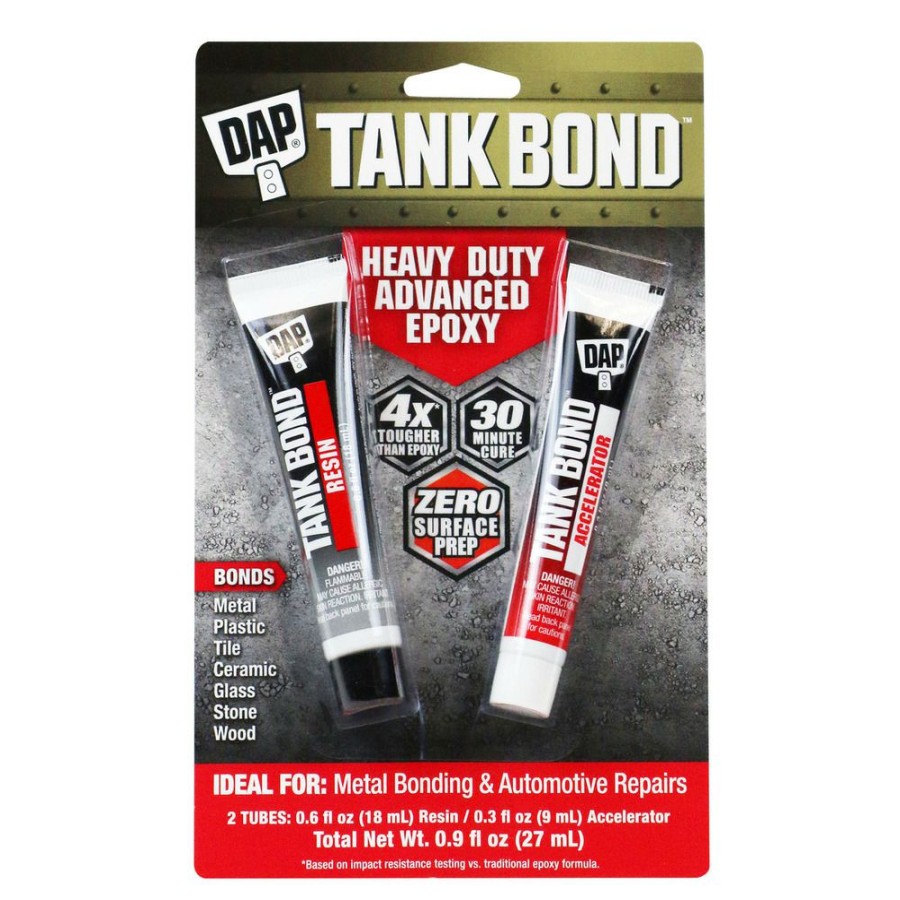 Tape & Adhesive * | Dap Tank Bond Heavy Duty Advanced Epoxy, Gray, 7079800176, Clear, 0.9 Oz