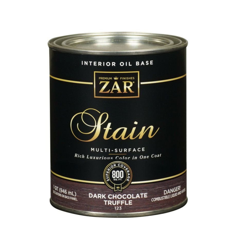 Paints & Stains * | Zar Interior Oil Base Stain, 12312, Dark Chocolate Truffle, 1 Quart