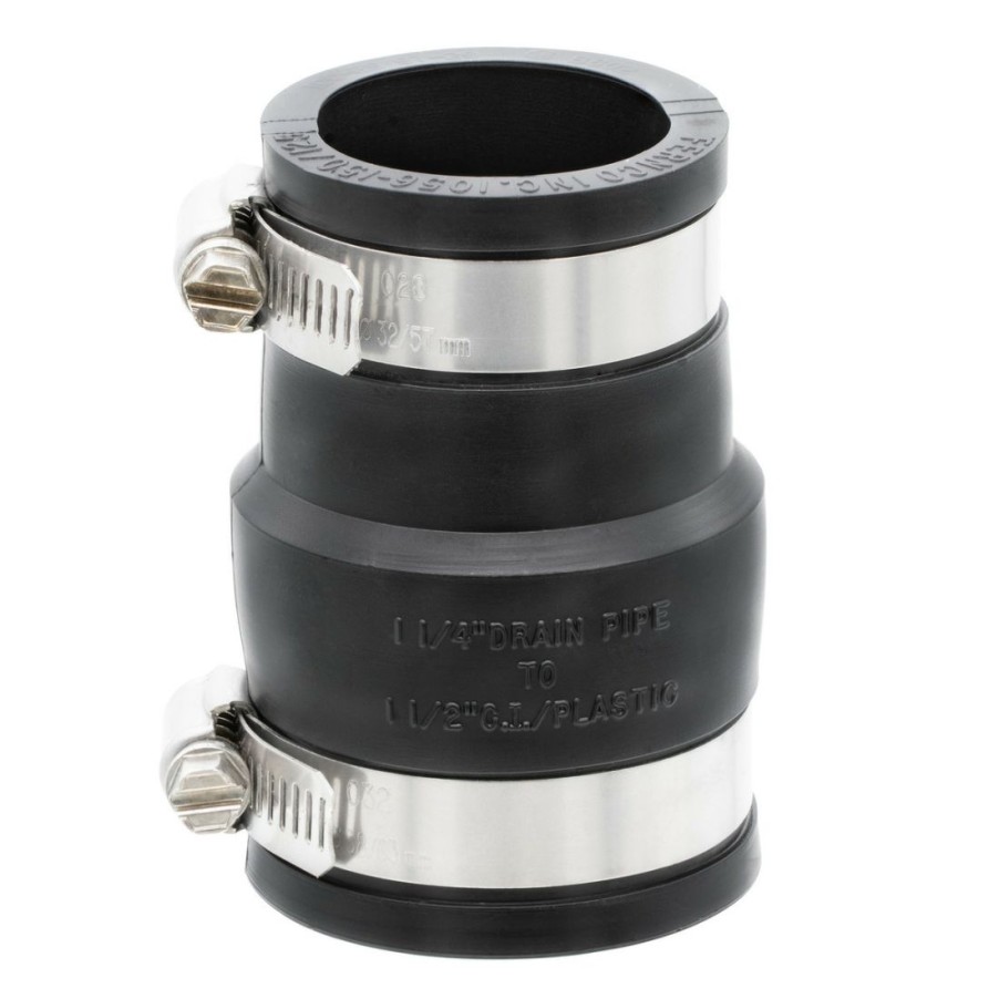 Plumbing * | Fernco 1-1/4 In X 1-1/2 In Flexible Pvc Coupling Drain Pipe Connector, P1056-150/125